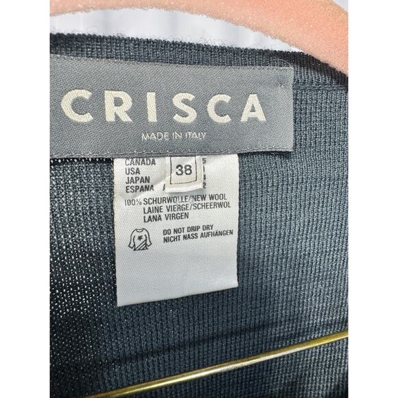 Crisca Italian Wool Cardigan Jacket Size 6 Embroidered W/folk Buttons - Picture 2 of 7